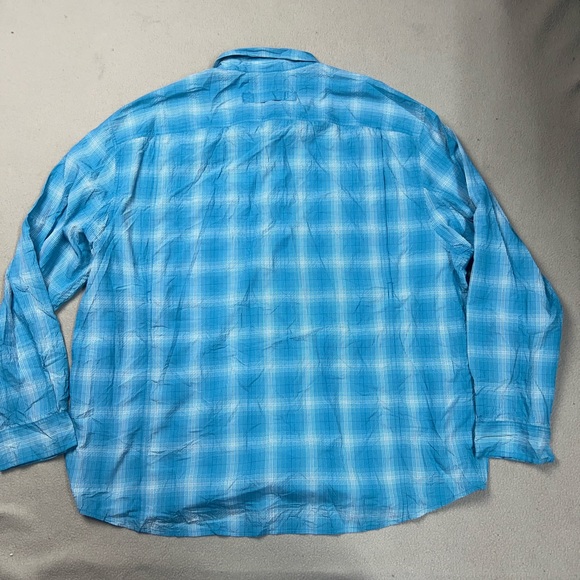 Duluth Trading Shirt Mens 2XL Blue Check Button Up Armachillo Vented Fishing - Picture 8 of 8